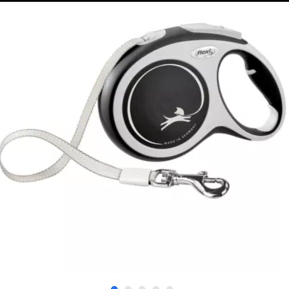FLEXI COMORT RETRACTABLE TAPE DOG LEASH -25FT- GRAY/BLACK-- GERMAN DESIGN LARGE - Picture 1 of 13